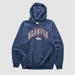 Denver Broncos Pro Player 90s Hooded Pullover Sweatshirt Navy Vintage | Fanatics