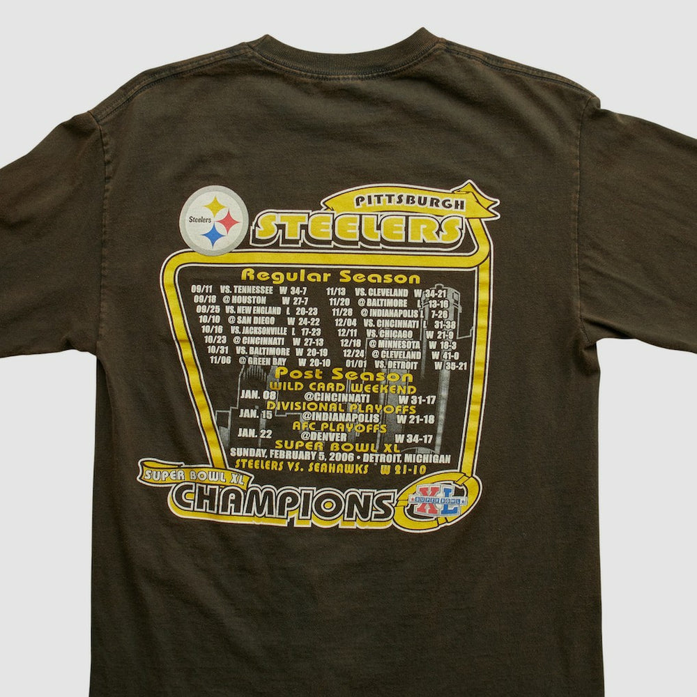 Pittsburgh Steelers Alstyle 2006 Long Sleeve T-shirt Brown Vintage | Fanatics