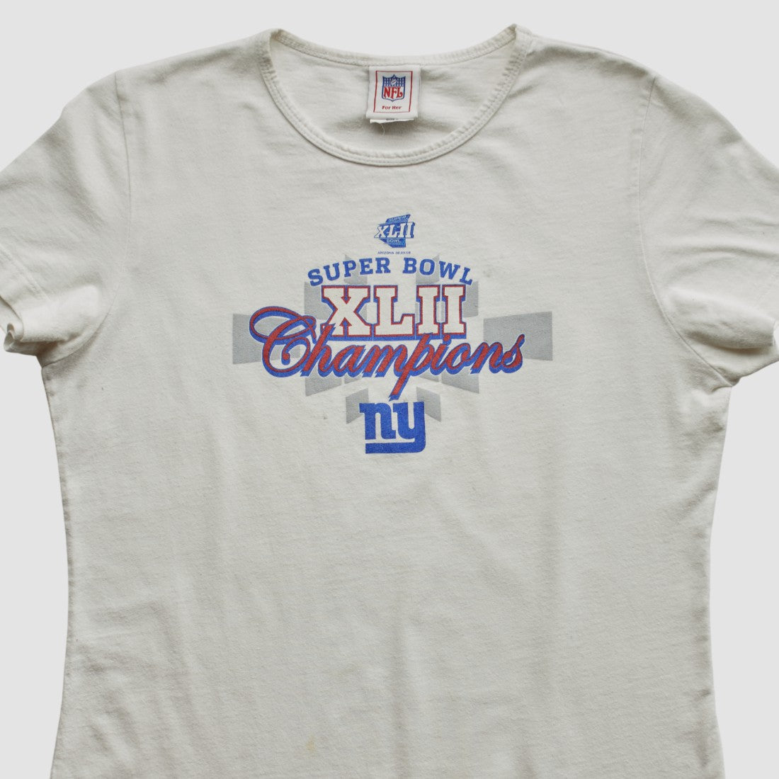 Super Bowl XLII NFL 2008 T-shirt White Vintage | Fanatics