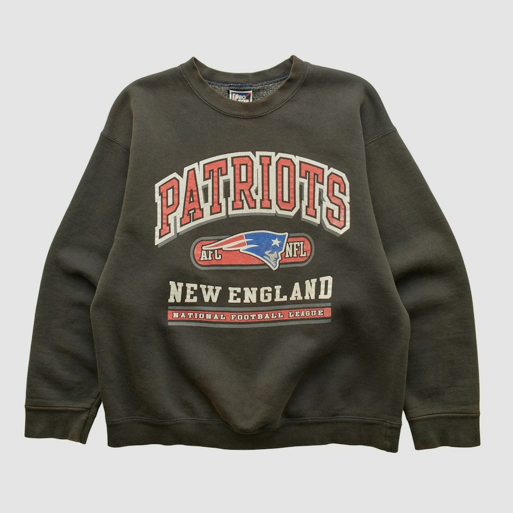 New England Patriots Pro Player 90s Pullover Sweatshirt Charcoal Vintage | Fanatics