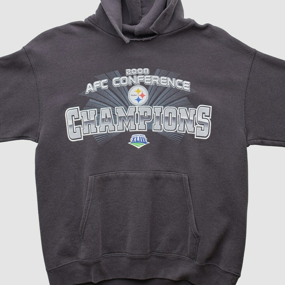 Pittsburgh Steelers NFL 2008 Hooded Pullover Sweatshirt Black Vintage | Fanatics