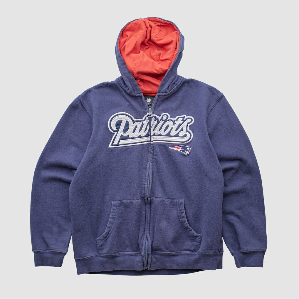New England Patriots NFL 2010s Hooded Full Zip Sweatshirt Navy Vintage | Fanatics