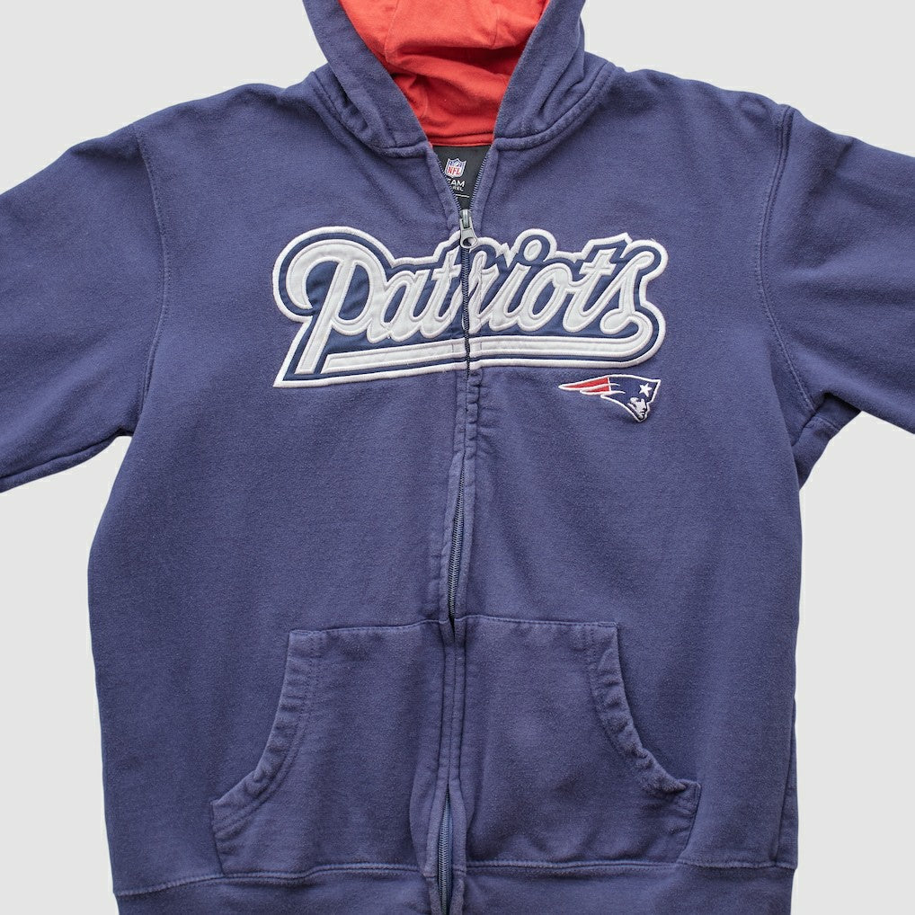 New England Patriots NFL 2010s Hooded Full Zip Sweatshirt Navy Vintage | Fanatics