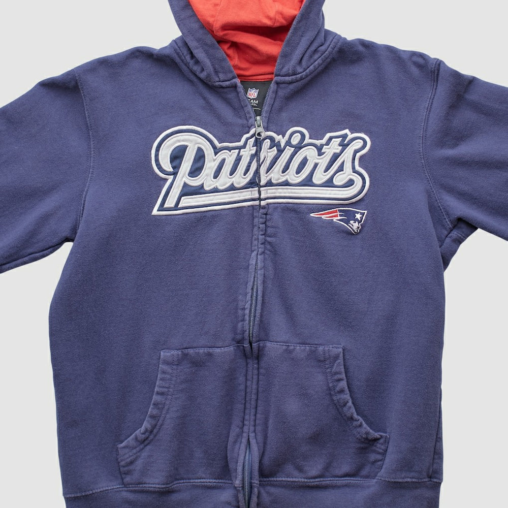 New England Patriots NFL 2010s Hooded Full Zip Sweatshirt Navy Vintage | Fanatics