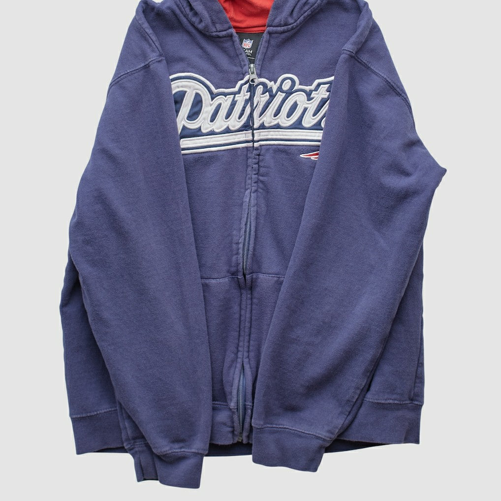 New England Patriots NFL 2010s Hooded Full Zip Sweatshirt Navy Vintage | Fanatics
