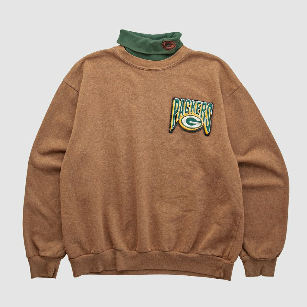 Green Bay Packers Majestic 90s Pullover Sweatshirt Clay Vintage | Fanatics