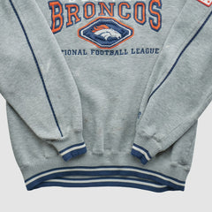 Denver Broncos Lee Apparel 90s Pullover Sweatshirt Heather Gray Vintage | Fanatics