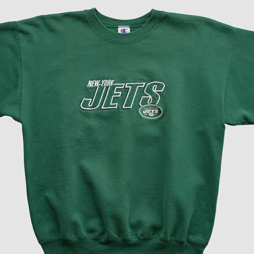New York Jets Champion 2000s Pullover Sweatshirt Green Vintage | Fanatics