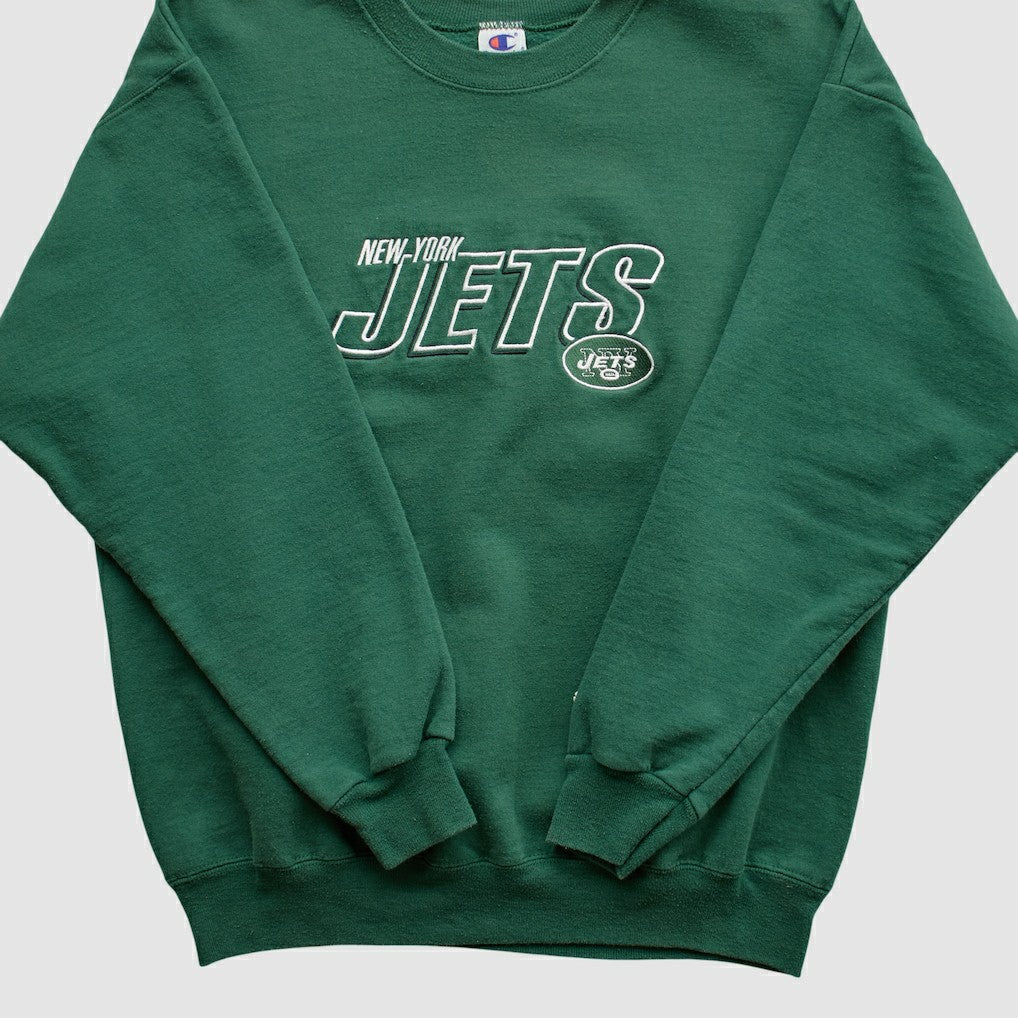 New York Jets Champion 2000s Pullover Sweatshirt Green Vintage | Fanatics