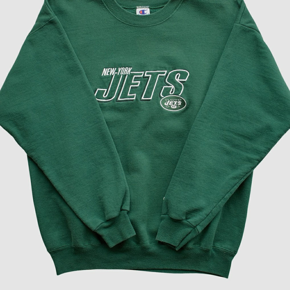 New York Jets Champion 2000s Pullover Sweatshirt Green Vintage | Fanatics