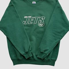 New York Jets Champion 2000s Pullover Sweatshirt Green Vintage | Fanatics