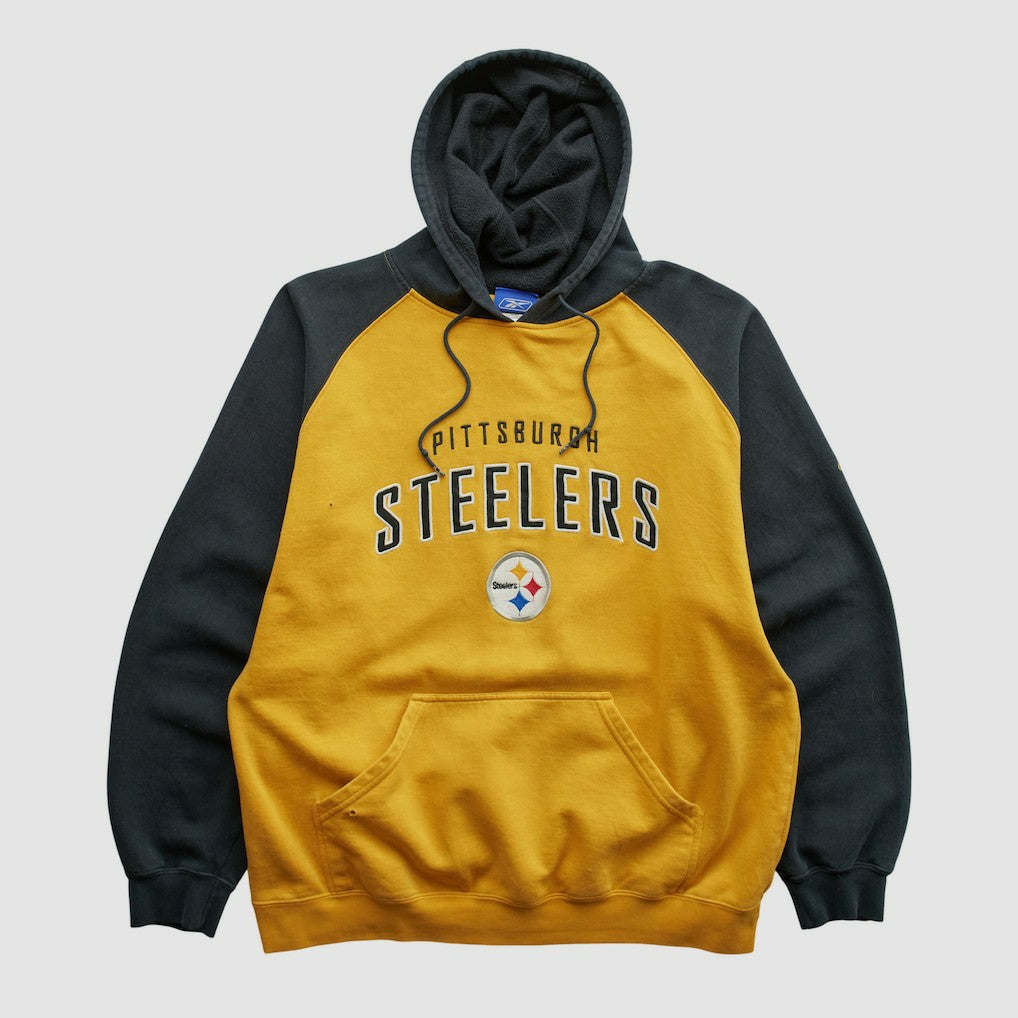 Pittsburgh Steelers Reebok 2000s Hooded Pullover Sweatshirt Yellow Vintage | Fanatics