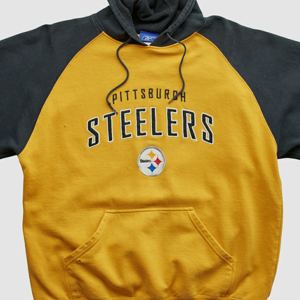 Pittsburgh Steelers Reebok 2000s Hooded Pullover Sweatshirt Yellow Vintage | Fanatics