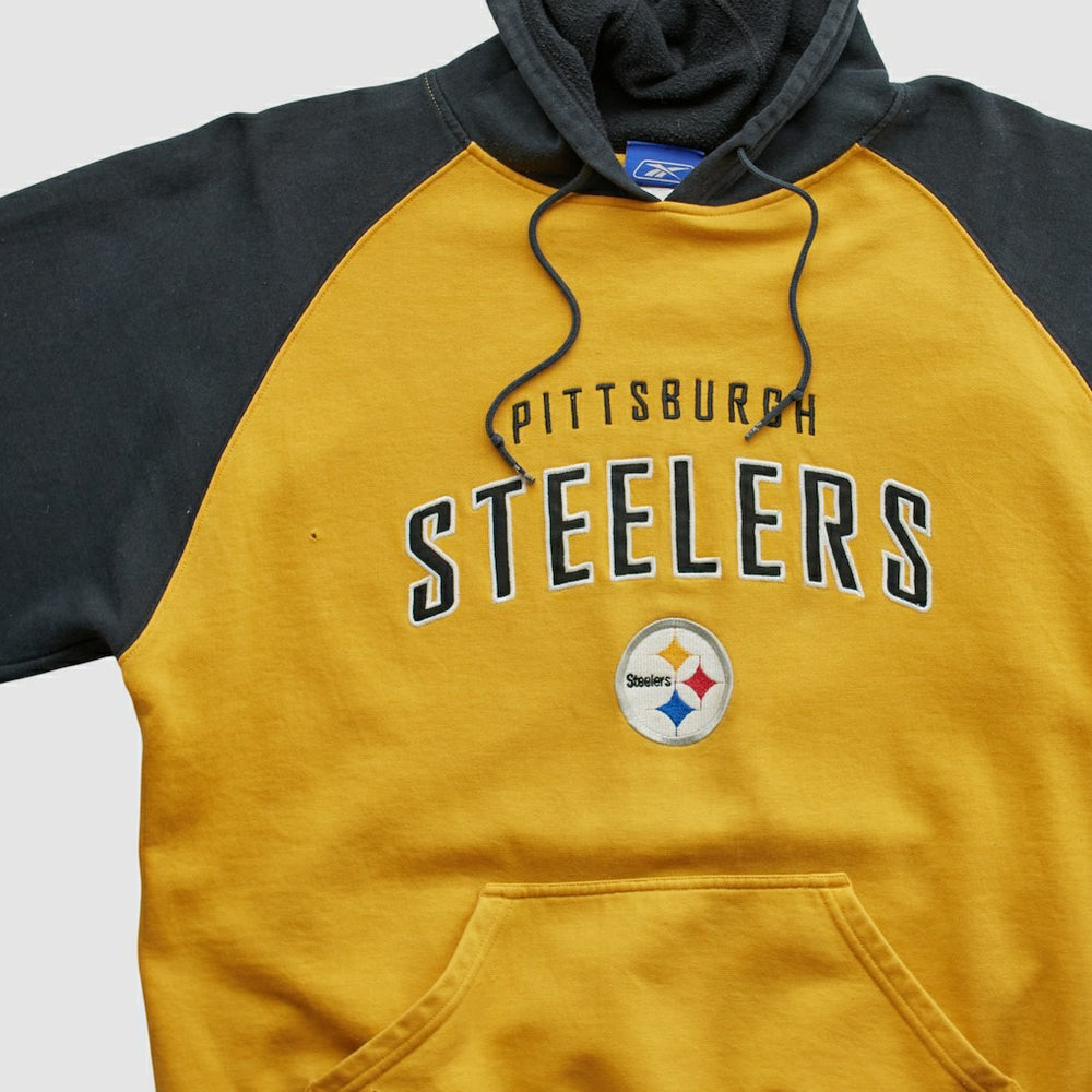 Pittsburgh Steelers Reebok 2000s Hooded Pullover Sweatshirt Yellow Vintage | Fanatics