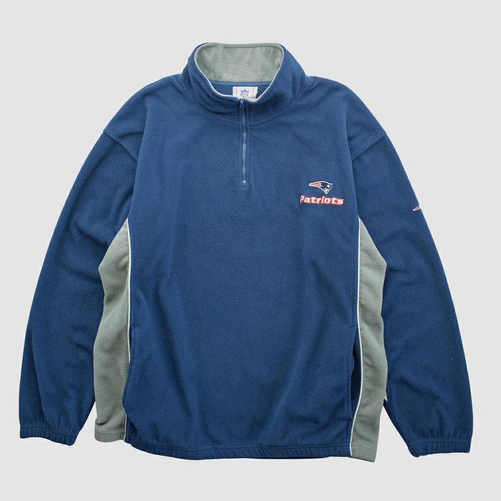 New England Patriots NFL 2000s 1/4 Zip Sweatshirt Navy Vintage | Fanatics