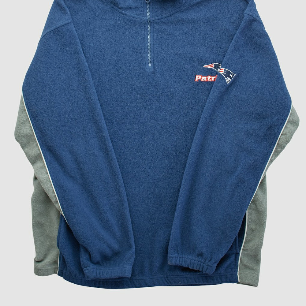New England Patriots NFL 2000s 1/4 Zip Sweatshirt Navy Vintage | Fanatics