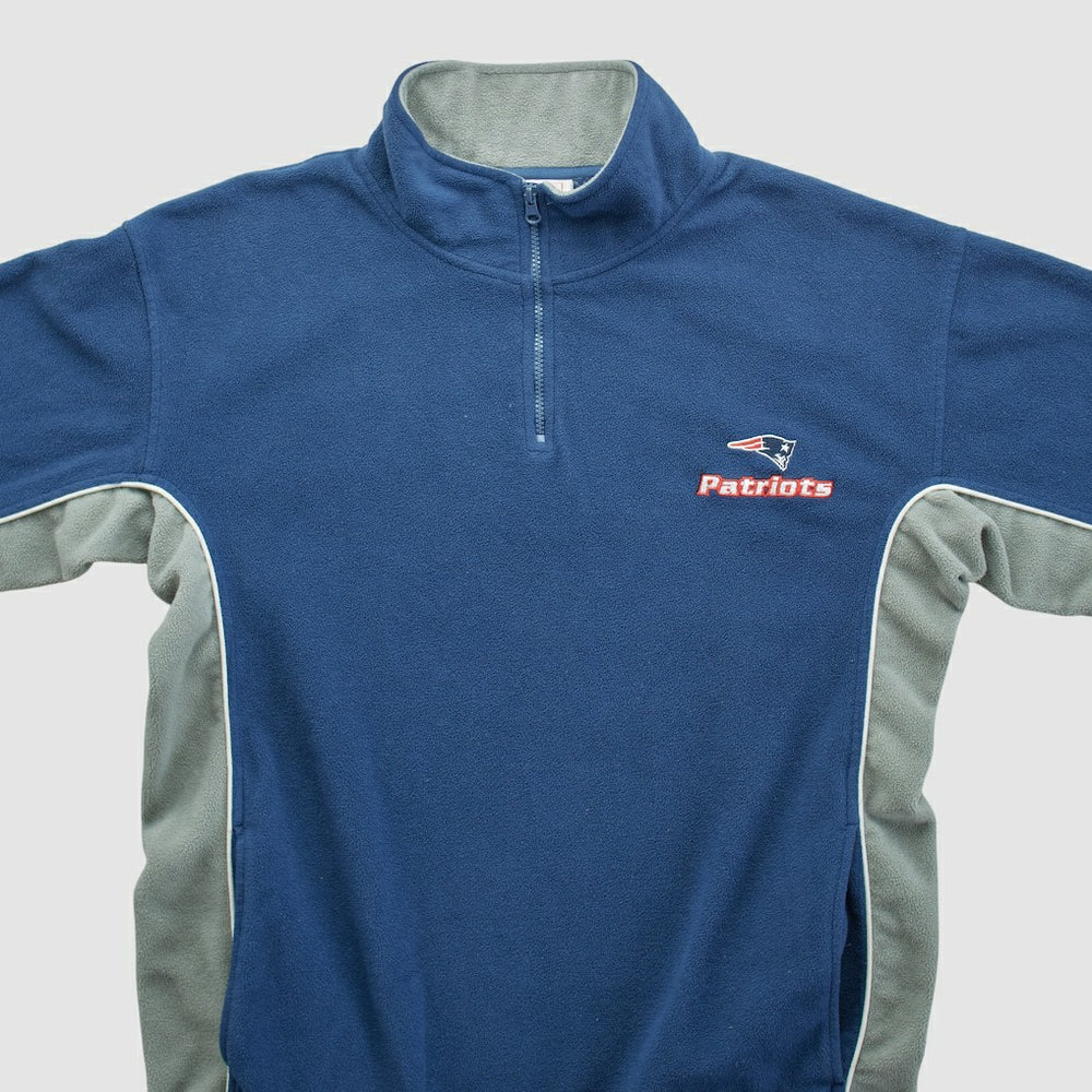 New England Patriots NFL 2000s 1/4 Zip Sweatshirt Navy Vintage | Fanatics
