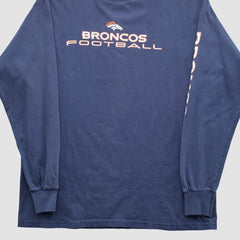 Denver Broncos NFL 2010s Long Sleeve T-shirt Navy Vintage | Fanatics