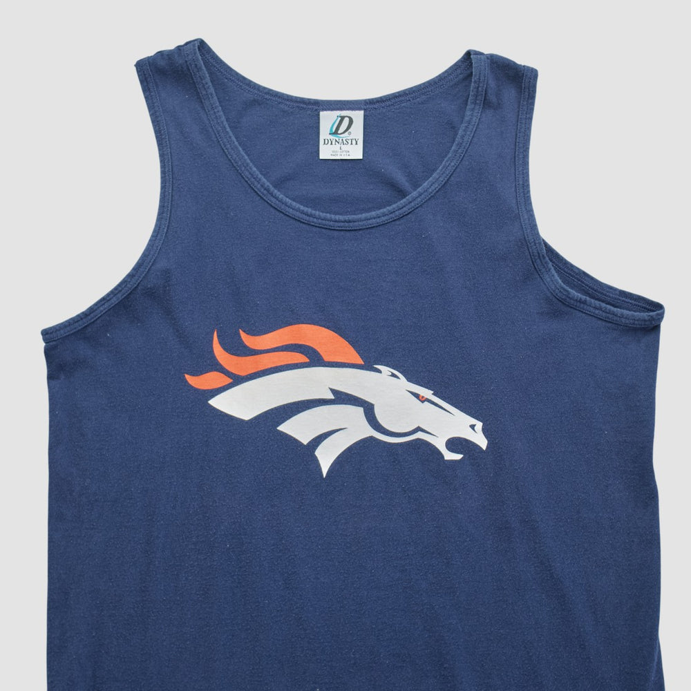 Denver Broncos Dynasty 90s Tank Navy Vintage | Fanatics