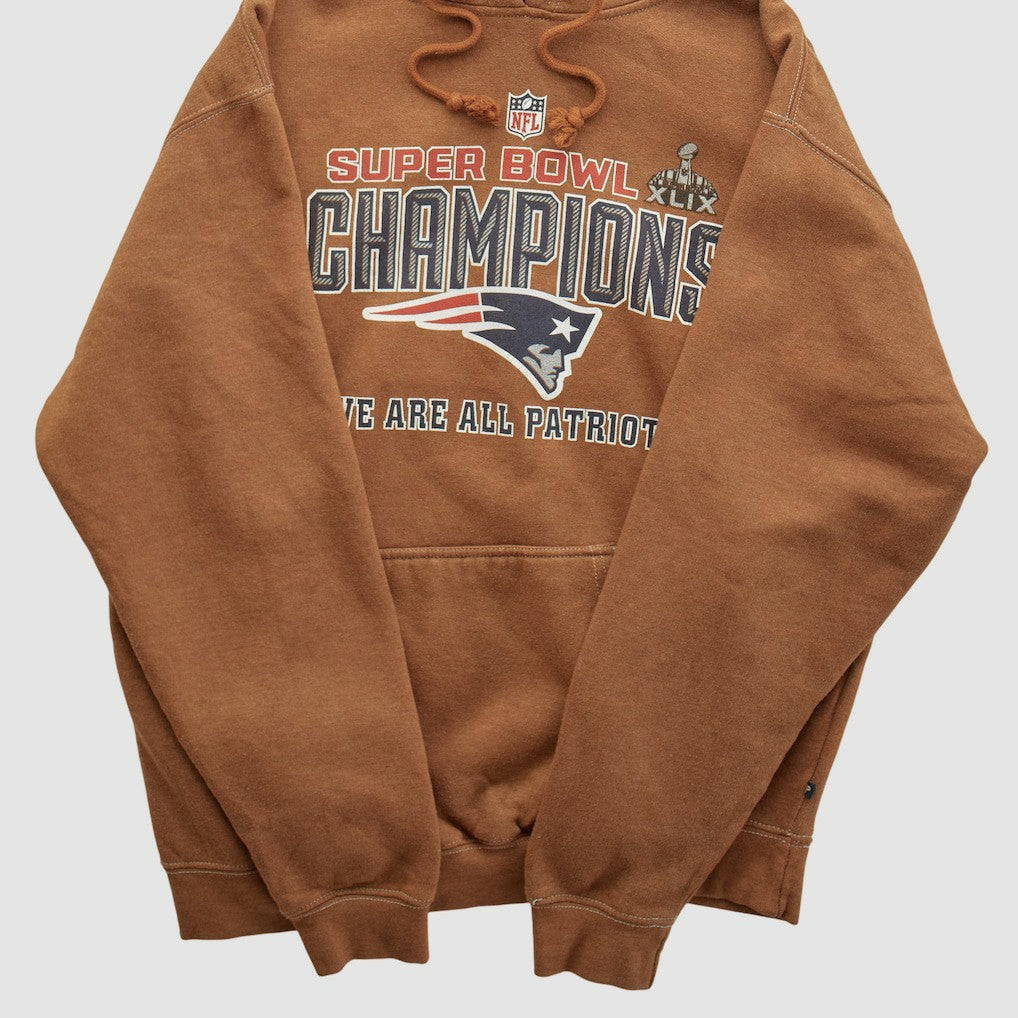 Super Bowl XLIX Pennant Sportswear 2015 Hooded Pullover Sweatshirt Clay Vintage | Fanatics