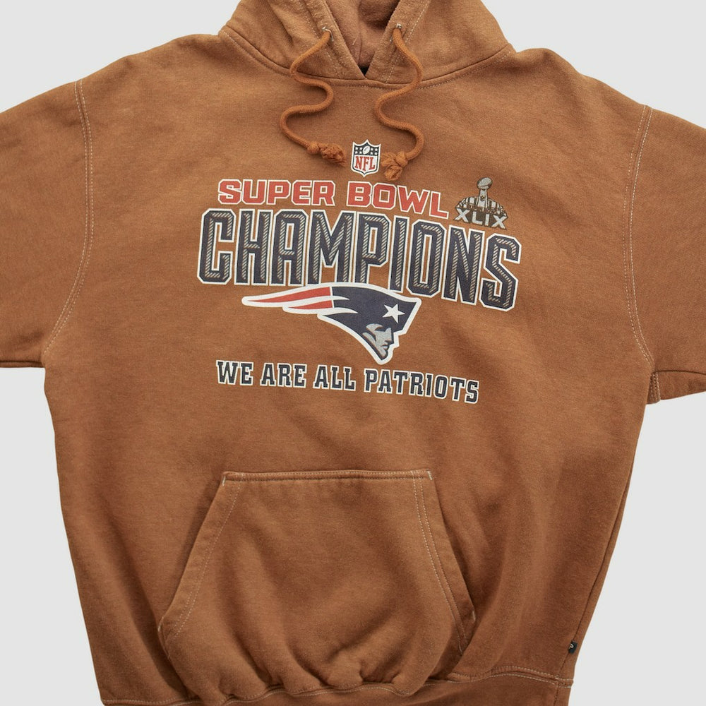 Super Bowl XLIX Pennant Sportswear 2015 Hooded Pullover Sweatshirt Clay Vintage | Fanatics