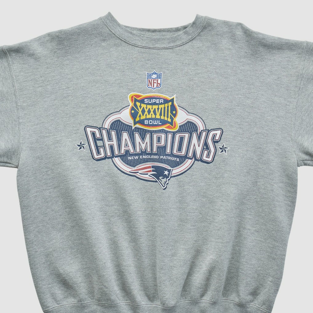 Super Bowl XXXVIII Lee Apparel 2004 Pullover Sweatshirt Heather Gray Vintage | Fanatics