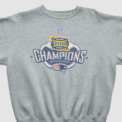 Super Bowl XXXVIII Lee Apparel 2004 Pullover Sweatshirt Heather Gray Vintage | Fanatics
