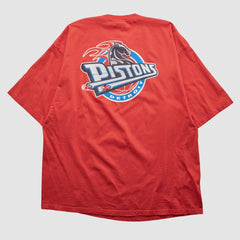 Detroit Pistons Reebok 2000s T-shirt Red Vintage - NBA