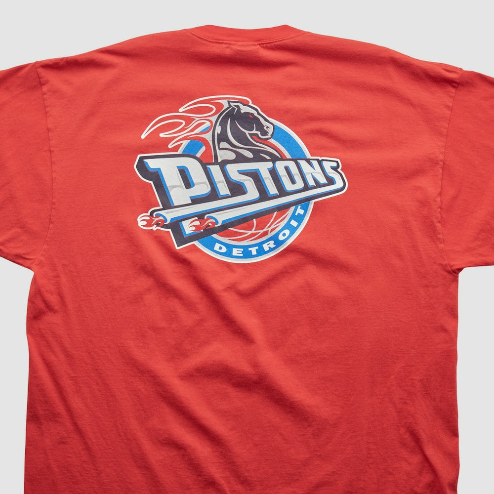 Detroit Pistons Reebok 2000s T-shirt Red Vintage - NBA