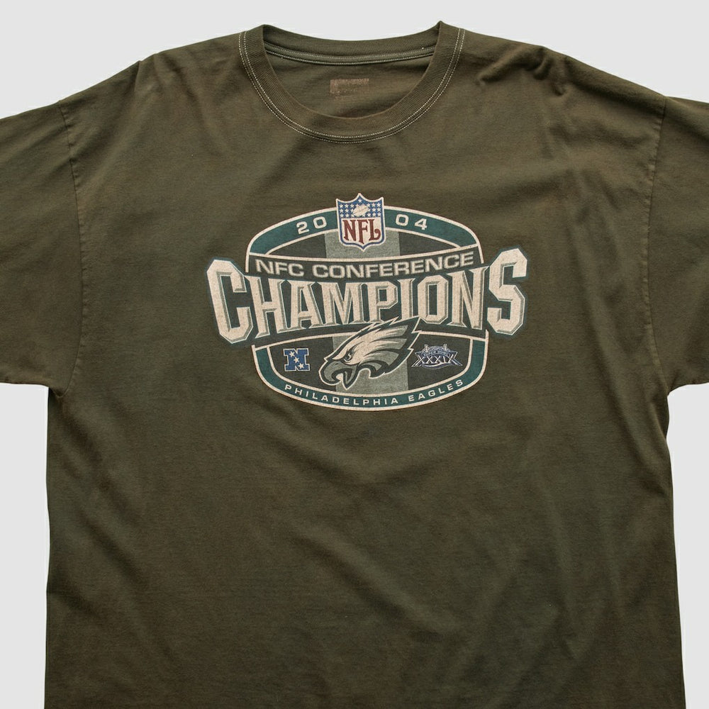NFC Conference Champs 2004 T-shirt Brown Vintage | Fanatics
