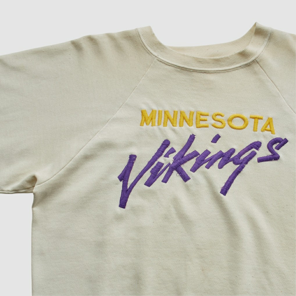 Minnesota Vikings Logo 7 80s Pullover Sweatshirt White Vintage | Fanatics