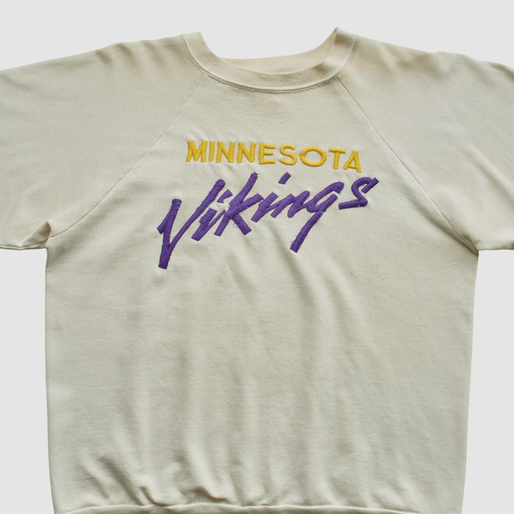Minnesota Vikings Logo 7 80s Pullover Sweatshirt White Vintage | Fanatics