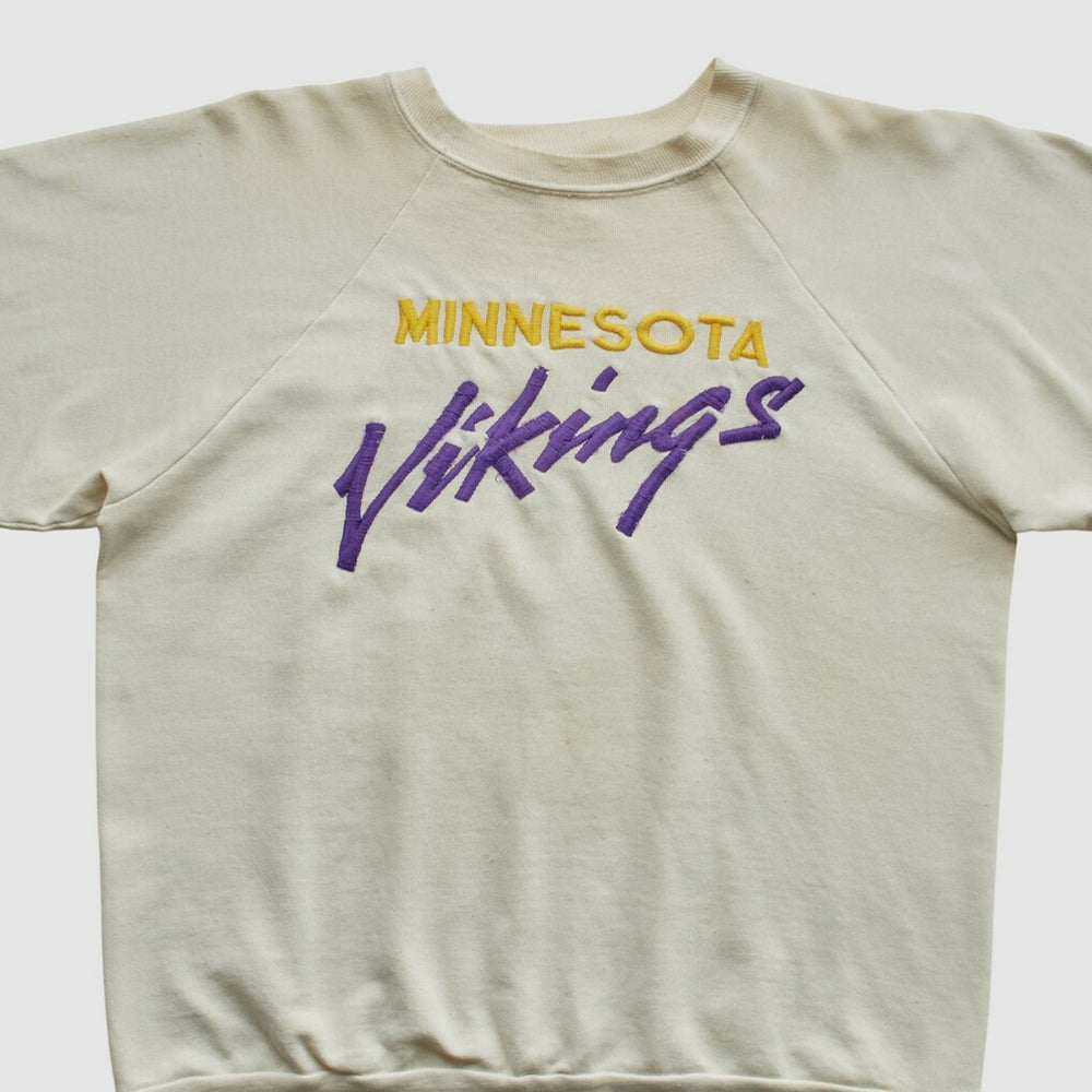 Minnesota Vikings Logo 7 80s Pullover Sweatshirt White Vintage | Fanatics