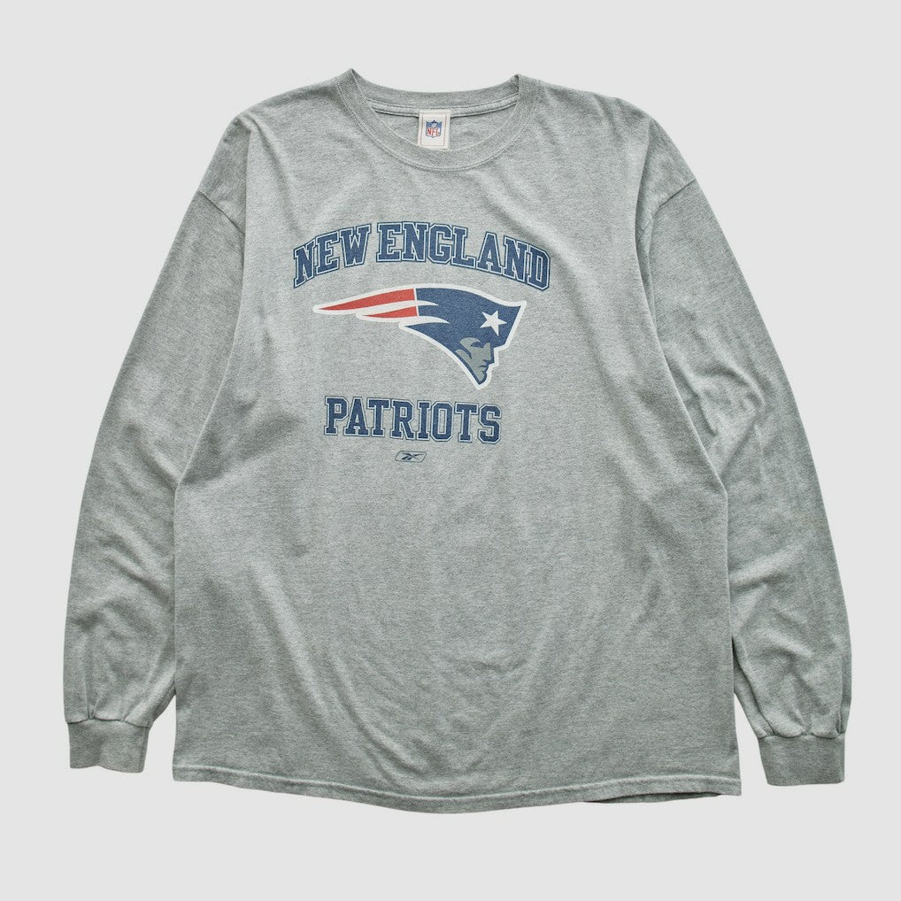 New England Patriots NFL 2000s Long Sleeve T-shirt Heather Gray Vintage | Fanatics
