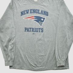 New England Patriots NFL 2000s Long Sleeve T-shirt Heather Gray Vintage | Fanatics