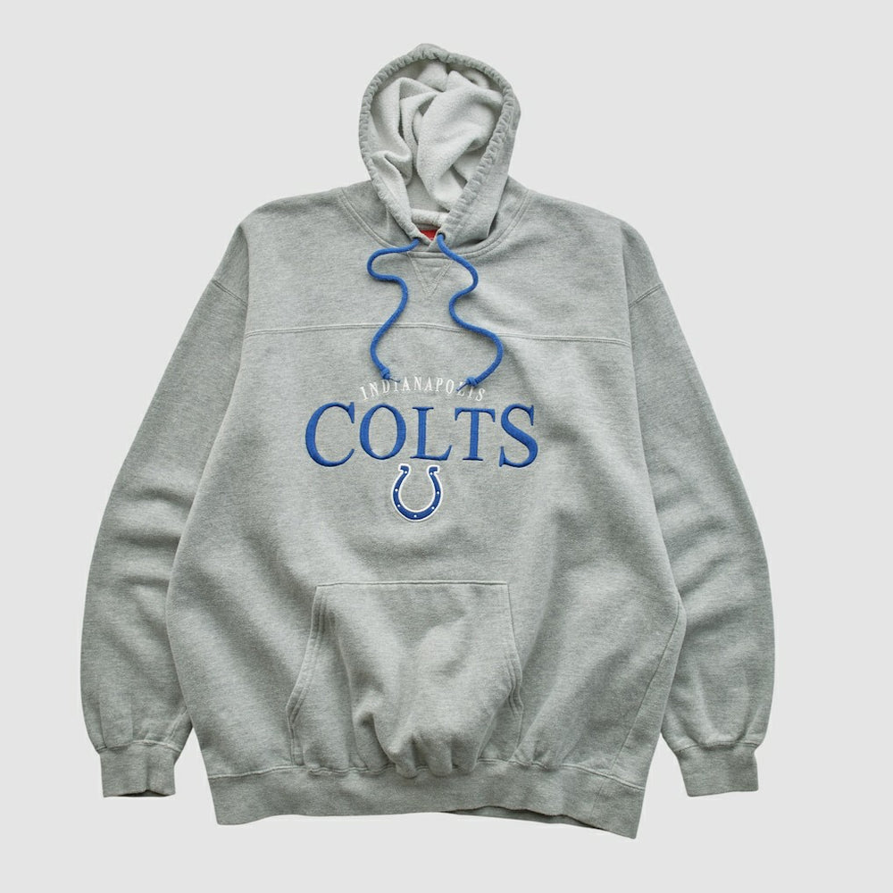Indianapolis Colts NFL 2000s Hooded Pullover Sweatshirt Heather Gray Vintage | Fanatics