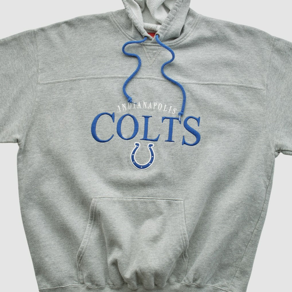Indianapolis Colts NFL 2000s Hooded Pullover Sweatshirt Heather Gray Vintage | Fanatics