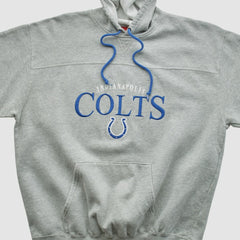 Indianapolis Colts NFL 2000s Hooded Pullover Sweatshirt Heather Gray Vintage | Fanatics
