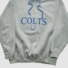 Indianapolis Colts NFL 2000s Hooded Pullover Sweatshirt Heather Gray Vintage | Fanatics