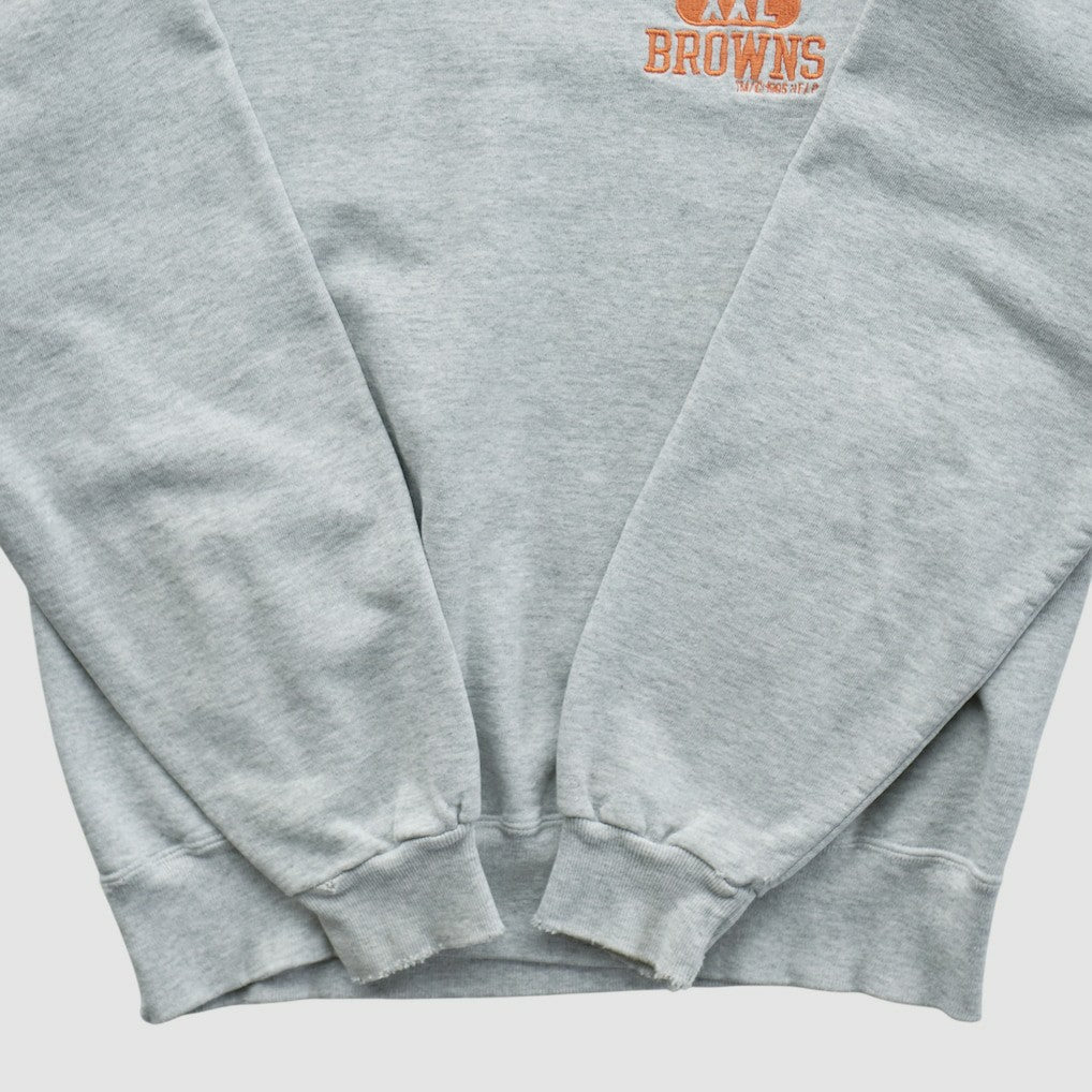 Cleveland Browns Champion 90s Pullover Sweatshirt Heather Gray Vintage | Fanatics