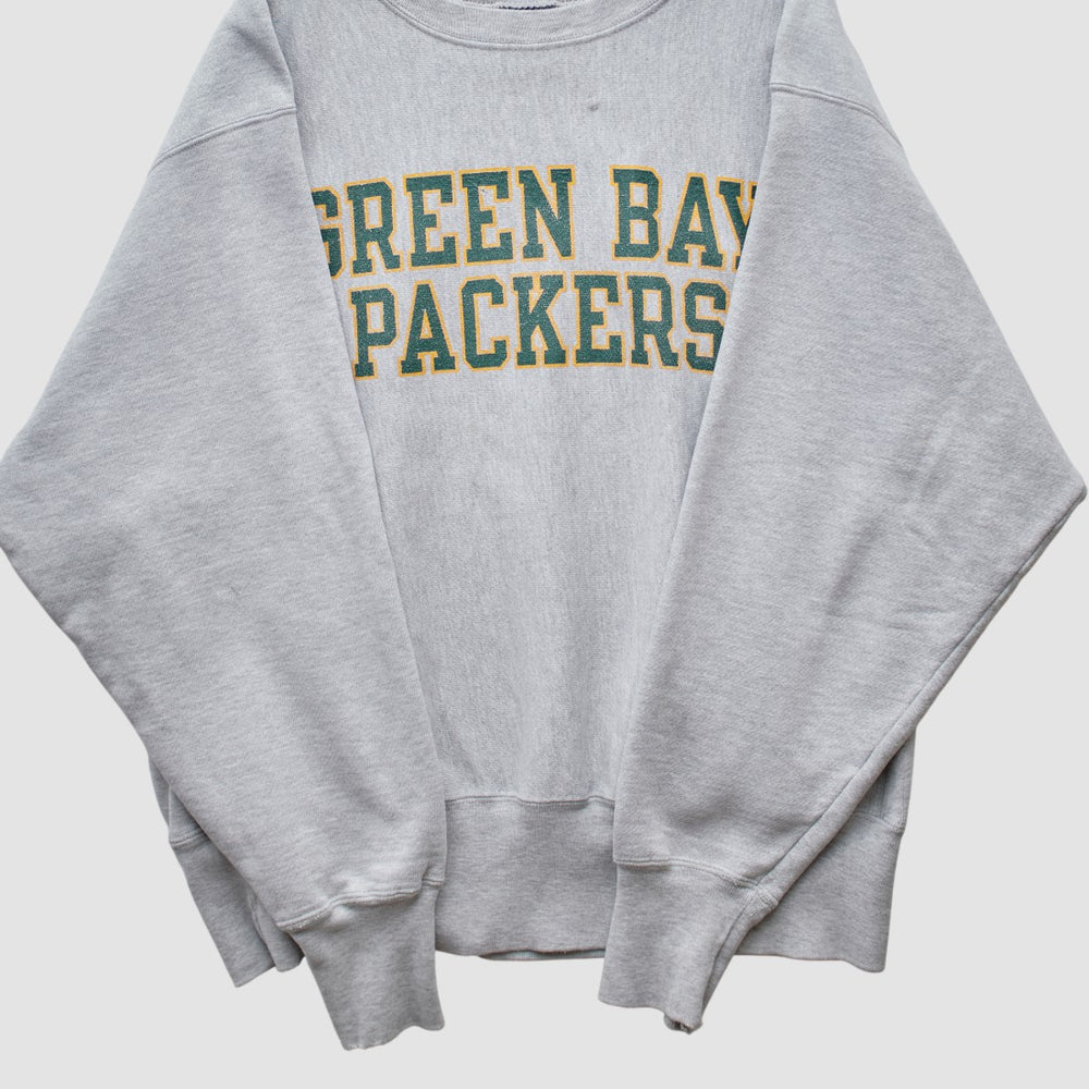 Green Bay Packers Champion 2000s Pullover Sweatshirt Heather Gray Vintage | Fanatics