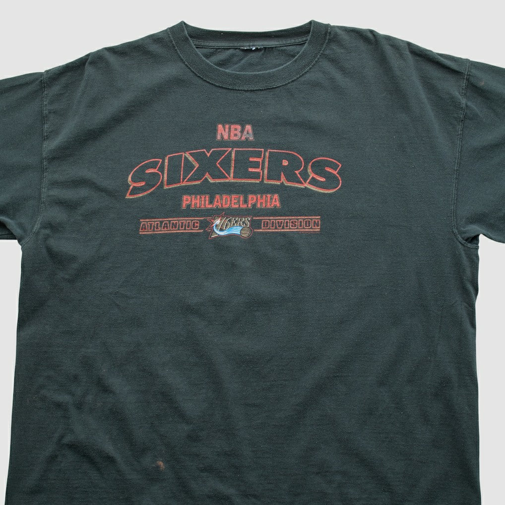 Philadelphia 76ers 2000s T-shirt Black Vintage - NBA