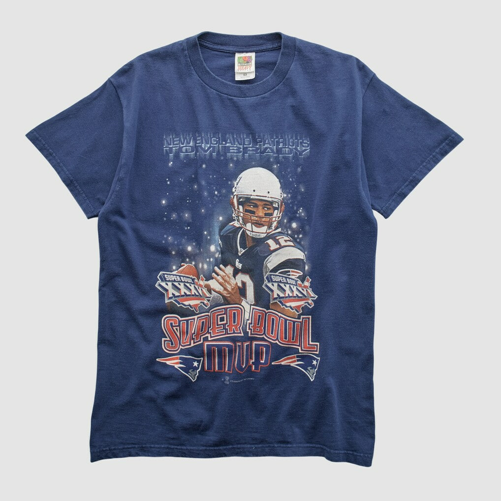 Super Bowl MVP Fruit of The Loom 2002 T-shirt Navy Vintage | Fanatics