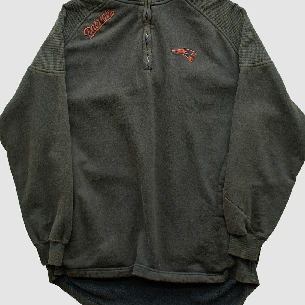 New England Patriots NFL 2010s Hooded 1/4 Zip Sweatshirt Black Vintage | Fanatics