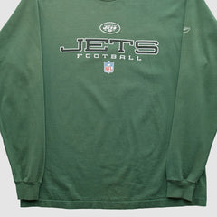 New York Jets Reebok 2000s Long Sleeve T-shirt Green Vintage | Fanatics