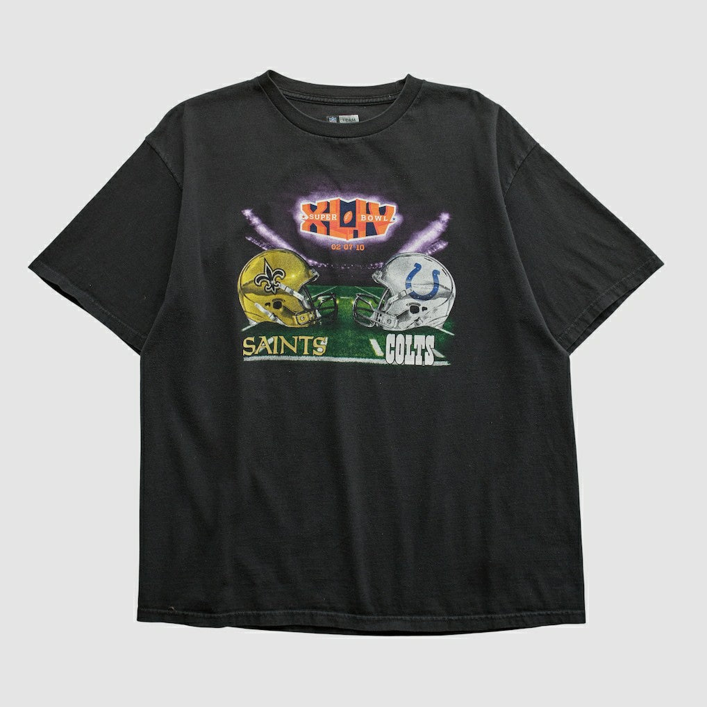 Super Bowl XLIV NFL 2010 T-shirt Black Vintage | Fanatics