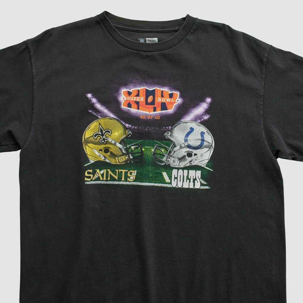 Super Bowl XLIV NFL 2010 T-shirt Black Vintage | Fanatics