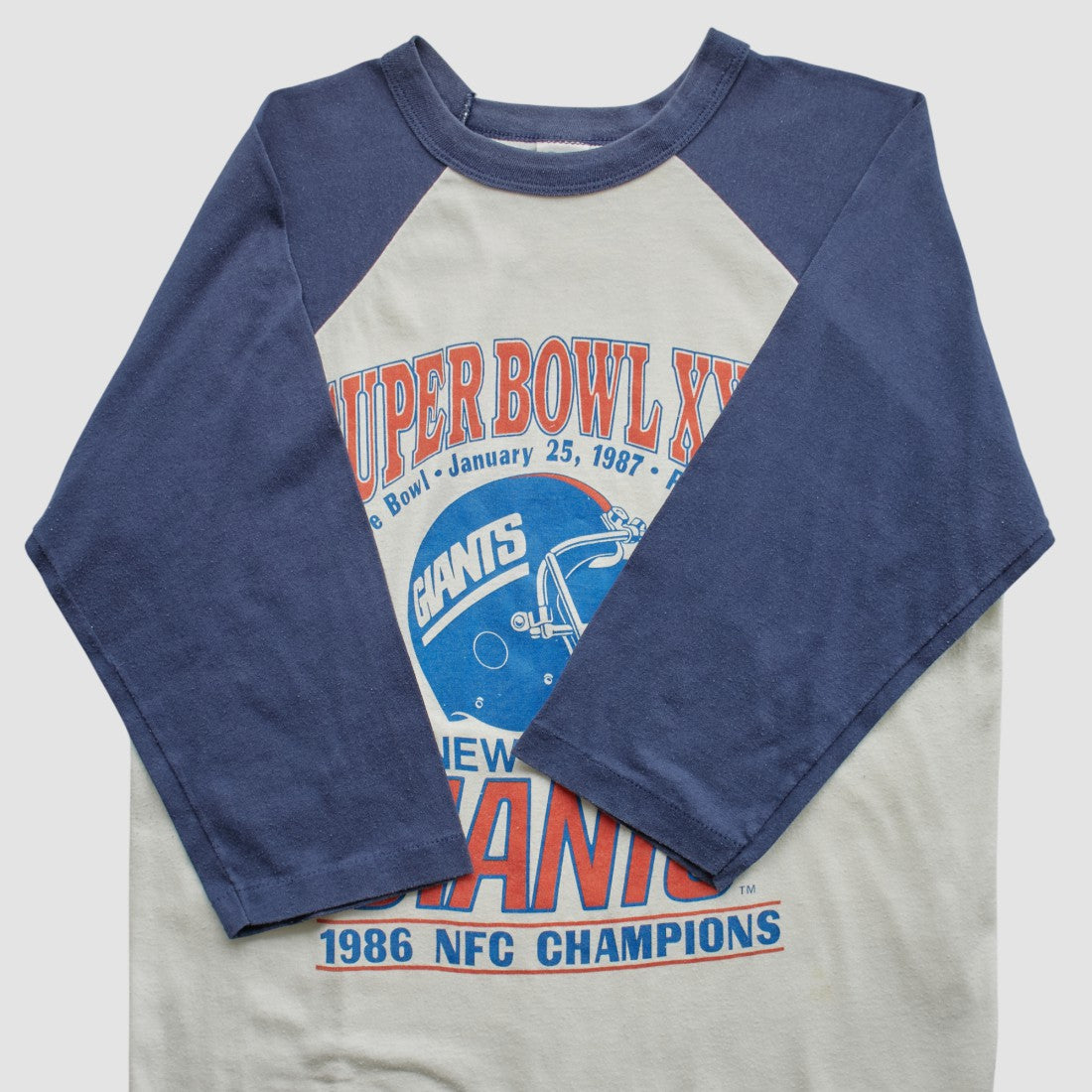 Super Bowl XXI Trench 1986 T-shirt White Vintage | Fanatics