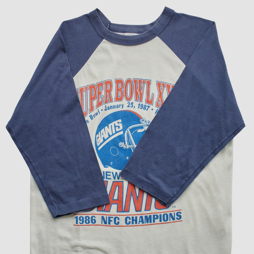 Super Bowl XXI Trench 1986 T-shirt White Vintage | Fanatics