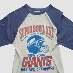 Super Bowl XXI Trench 1986 T-shirt White Vintage | Fanatics